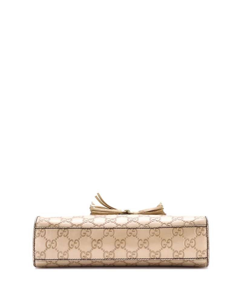Pre-Owned Gucci Small Emily Chain Flap Shoulder Bag Guccissima Leather