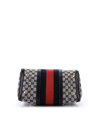 Pre-Owned Gucci Medium Vintage Web Boston Bag Gg Canvas