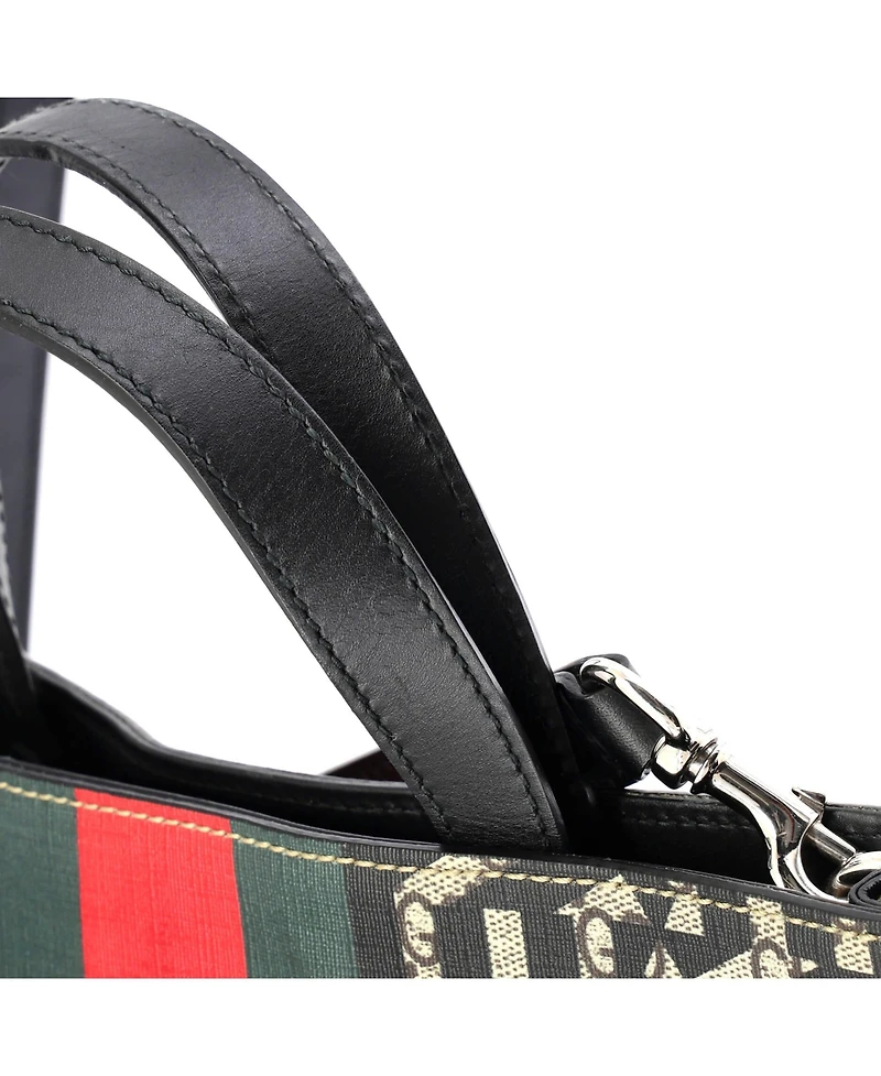 Pre-Owned Gucci Convertible Soft Open Tote Caleido Gg Coated Canvas