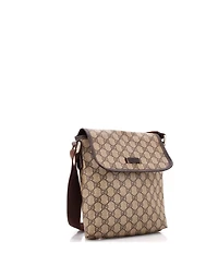 Pre-Owned Gucci Small Flap Messenger Gg Coated Canvas