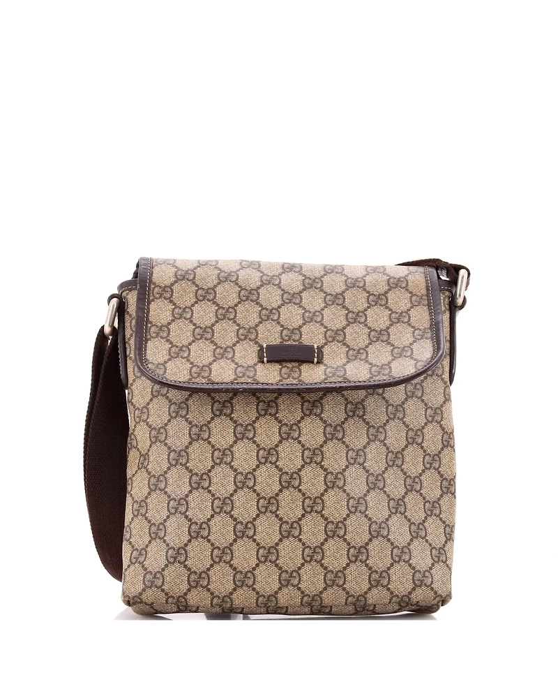 Pre-Owned Gucci Small Flap Messenger Gg Coated Canvas