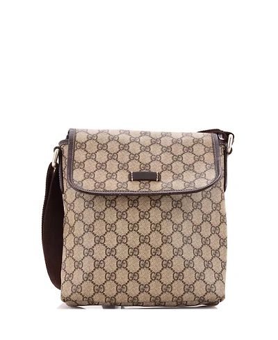 Pre-Owned Gucci Small Flap Messenger Gg Coated Canvas