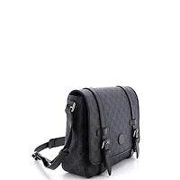 Pre-Owned Gucci Medium Interlocking G Patch Messenger Bag Gg Coated Canvas with Leather