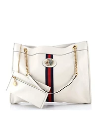 Pre-Owned Gucci Large Rajah Chain Tote Leather