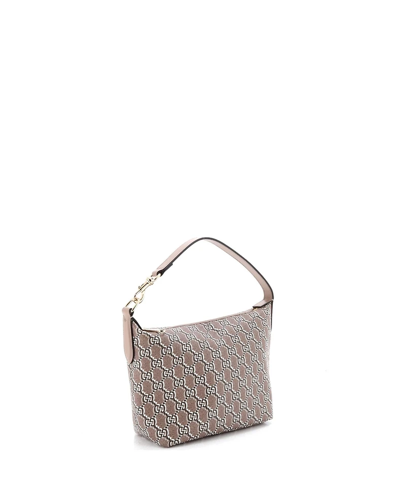 Pre-Owned Gucci Super Mini Ophidia Zip Shoulder Bag Gg Shadow Coated Canvas
