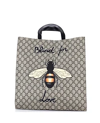 Pre-Owned Gucci Tall Convertible Soft Open Tote Printed Gg Coated Canvas