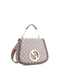 Pre-Owned Gucci Medium Blondie Nm Top Handle Bag Gg Coated Canvas