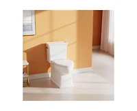 gaomon One Piece Toilet for Bathroom, Elongated Toilet with Left-Hand Trip Lever, Dual Flush 0.8/1.28 Gpf, Soft-Close Seat