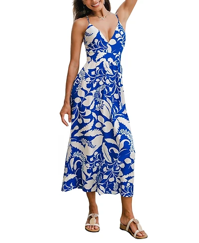 Cupshe Women's Into the Sunset Tropical Maxi Beach Dress