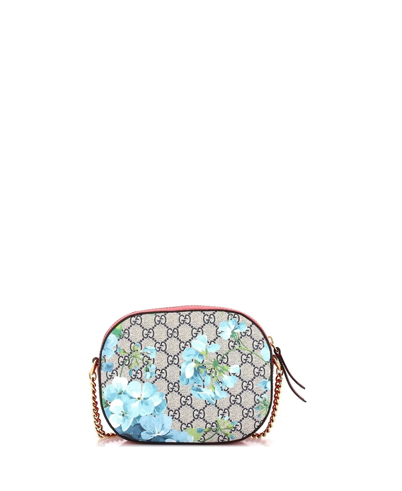 Pre-Owned Gucci Mini Chain Crossbody Bag Blooms Print Gg Coated Canvas