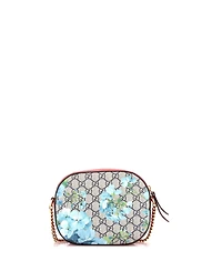 Pre-Owned Gucci Mini Chain Crossbody Bag Blooms Print Gg Coated Canvas