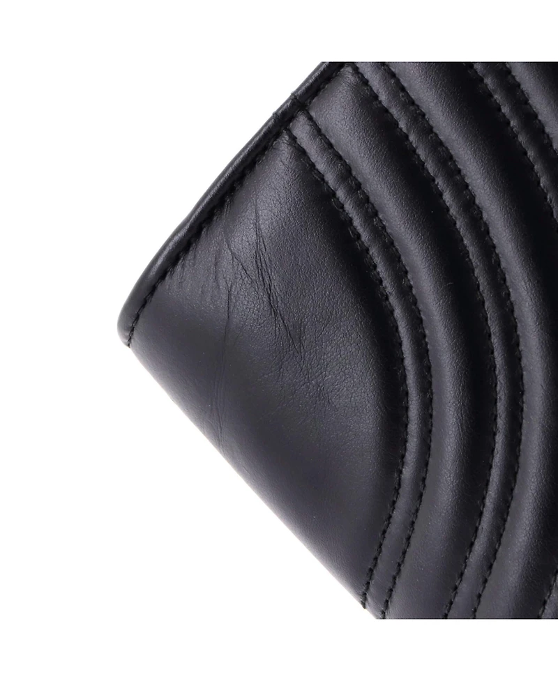 Pre-Owned Gucci Gg Marmont Flap Clutch Matelasse Leather