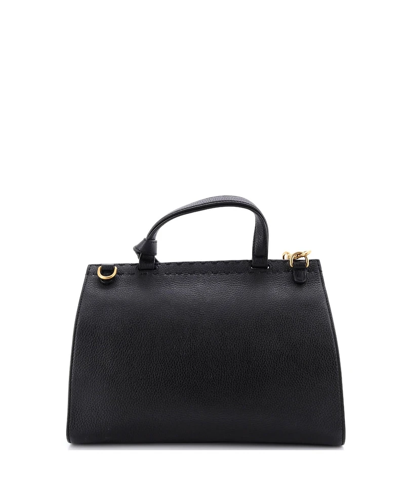 Pre-Owned Gucci Small Gg Marmont Top Handle Bag Leather