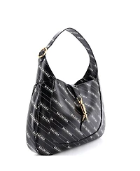 Pre-Owned Gucci Medium x Balenciaga The Hacker Project Jackie 1961 Hobo Printed Leather