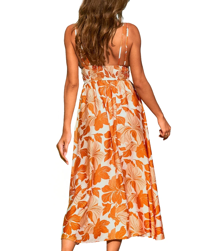 Cupshe Women's Hibiscus Way Tropical Maxi Beach Dress