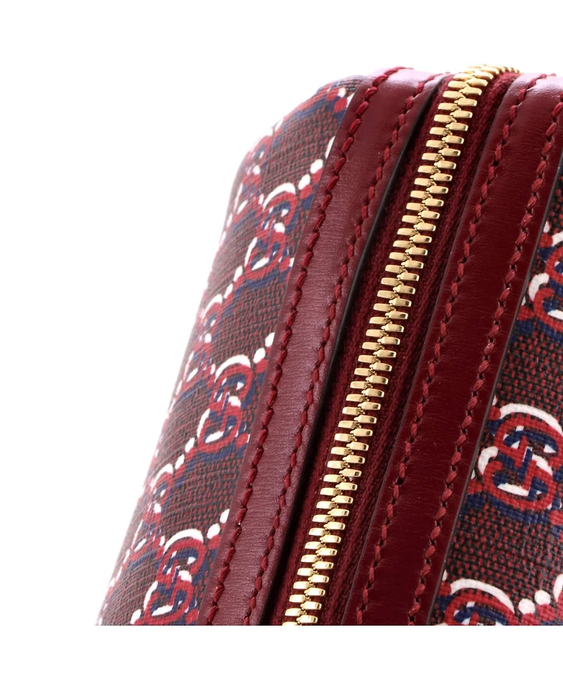 Pre-Owned Gucci Mini Roller Crossbody Bag Gg Shadow Leather