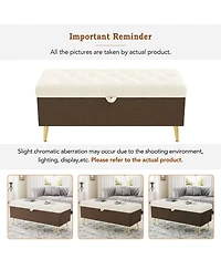 Rainsken Modern Storage Ottoman Bench