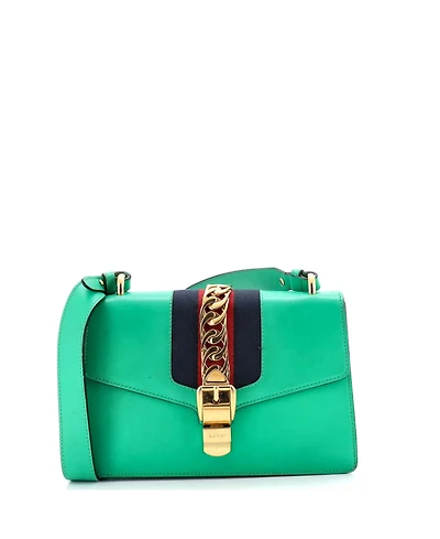 Pre-Owned Gucci Small Sylvie Shoulder Bag Leather