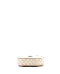 Pre-Owned Gucci Mini Interlocking G Patch Half Moon Hobo Gg Coated Canvas