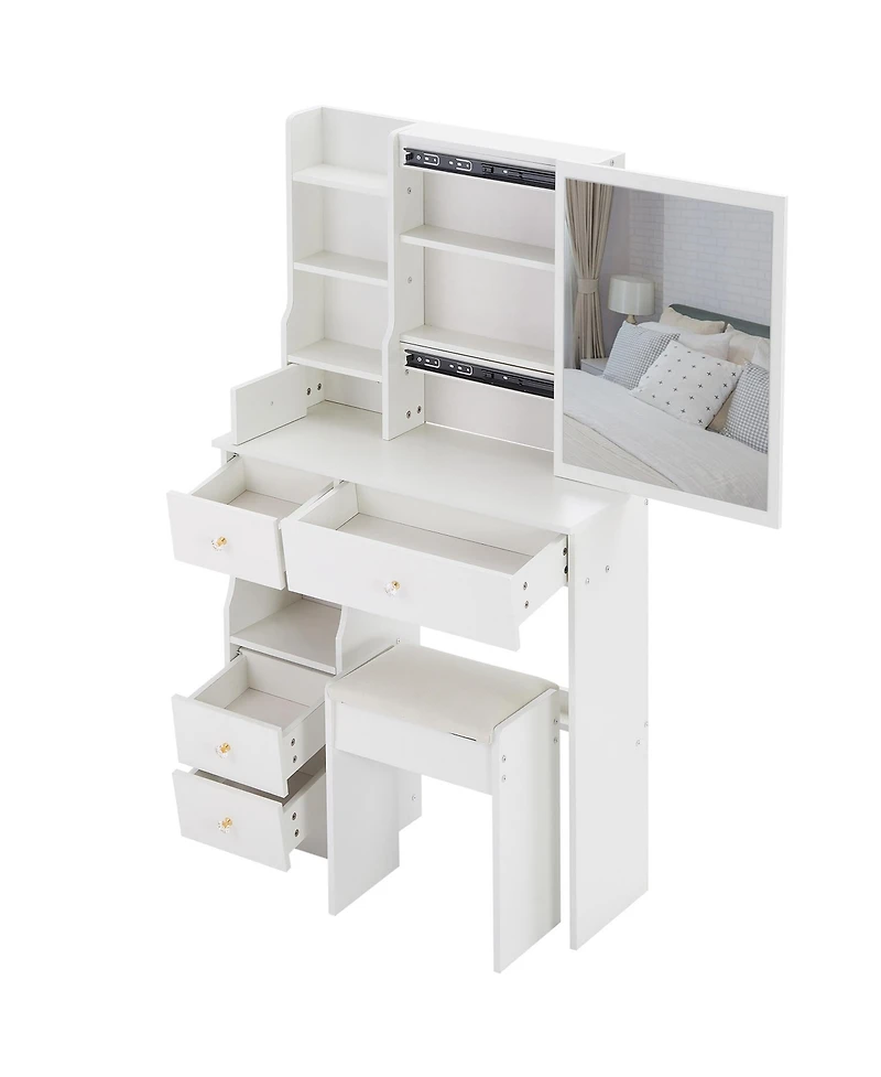 Rainsken Makeup Vanity Desk Set