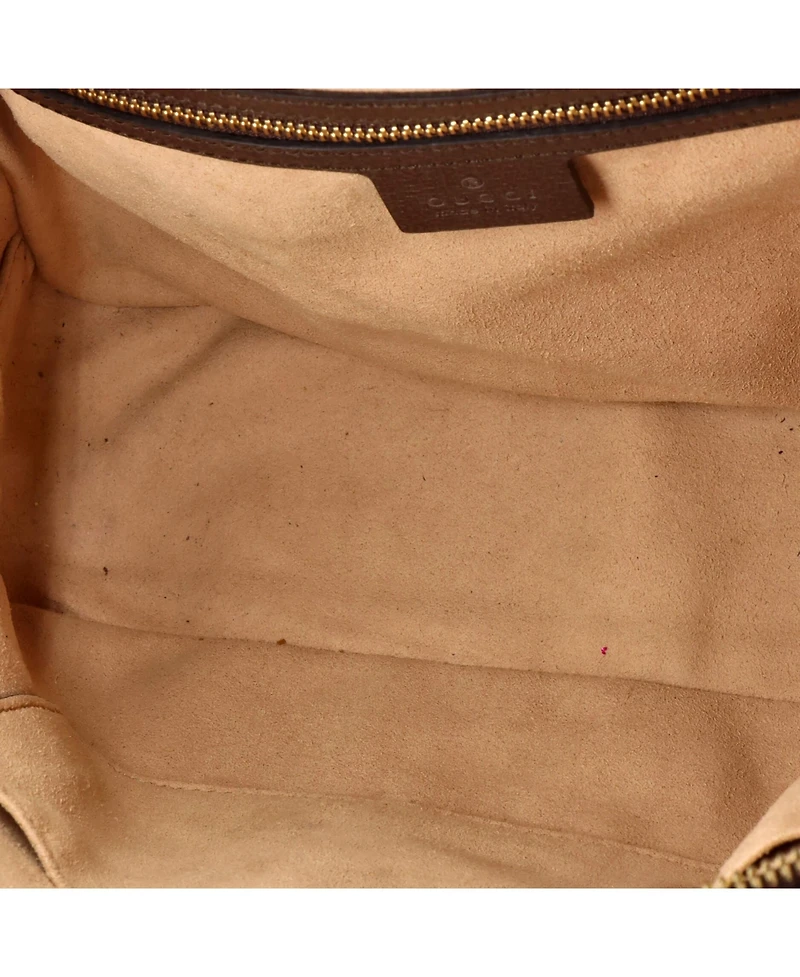 Pre-Owned Gucci Small Ophidia Zip Around Camera Bag Gg Coated Canvas