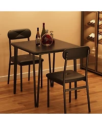 gaomon Dining Table for 2-Small Square Kitchen Dining Dinner Room Tables Set, Space Saving Wood Modern Dinette Accent Furniture