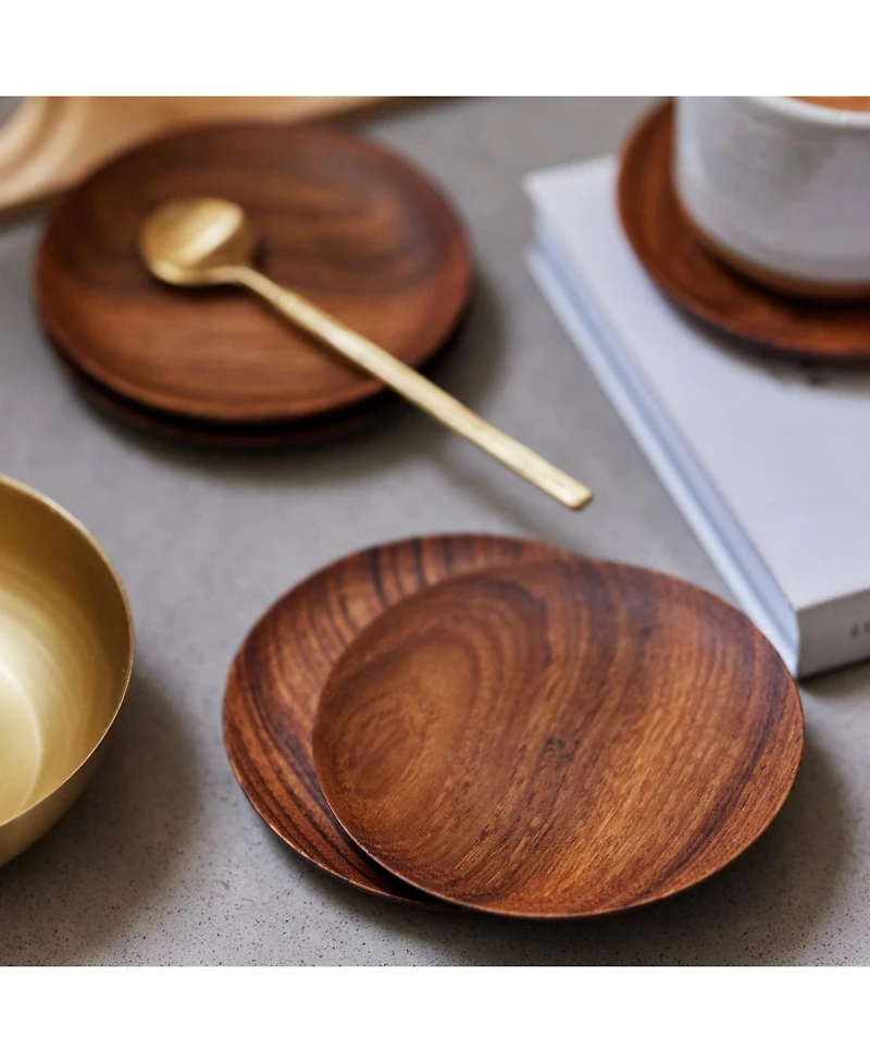 Fleck Fleck, Teak Coasters - set of 4