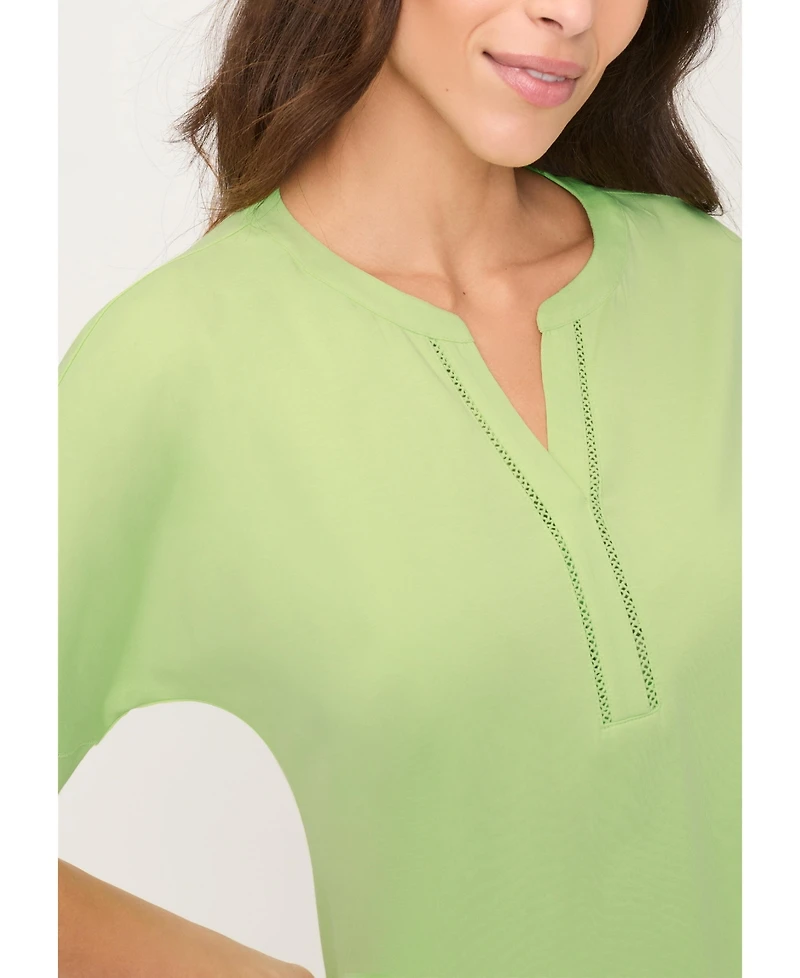 Olsen Women's Split Neck T-Shirt