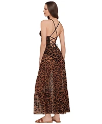 Steve Madden Women's Mesh Tiered Maxi Swim Cover-Up Skirt