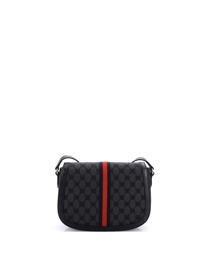 Pre-Owned Gucci Medium x Balenciaga The Hacker Project Flap Messenger Bag Bb Canvas