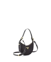 Pre-Owned Prada Small Arque Half Moon Hobo Tessuto