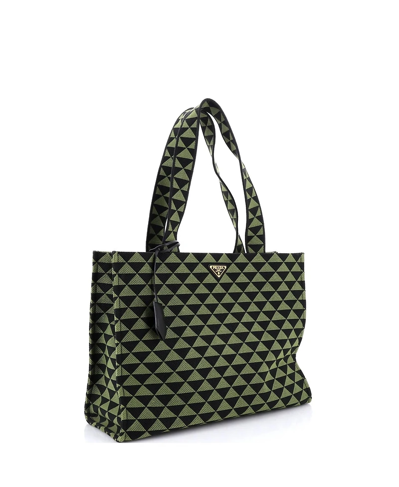 Pre-Owned Prada Horizontal Symbole Shopper Tote Jacquard
