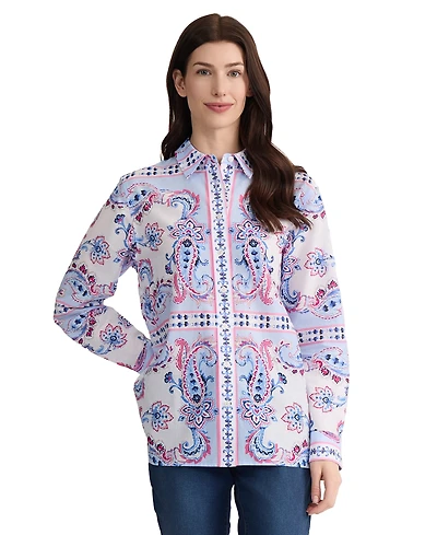 Jones New York Women's Button-Down Long-Sleeve Blouse