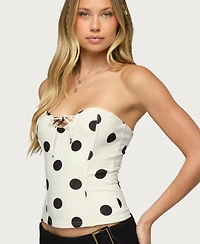 Edikted Women's Antonelle Polka Dot Corset