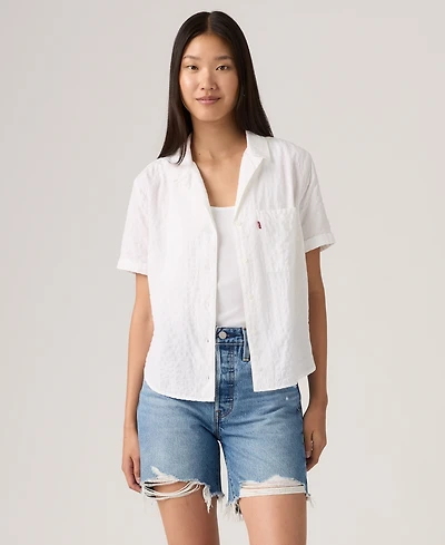 Levi's Women's Printed Short-Sleeve Camp Shirt