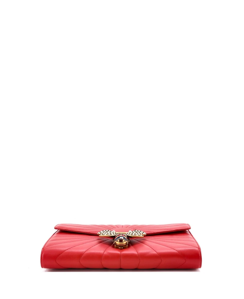Pre-Owned Gucci Queen Margaret Clutch Colorblock Leather