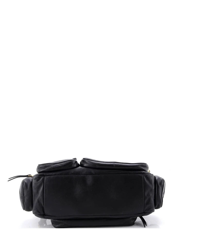 Pre-Owned Miu Miu Multi Pocket Shoulder Bag Leather