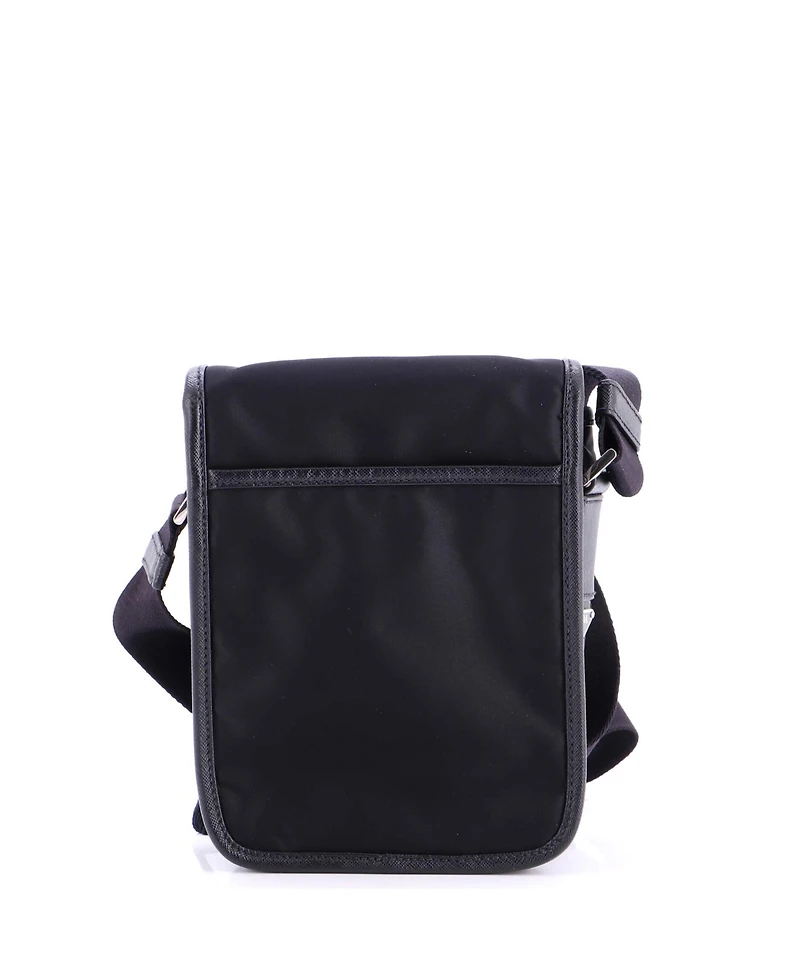 Pre-Owned Prada Logo Buckle Messenger Bag Nylon
