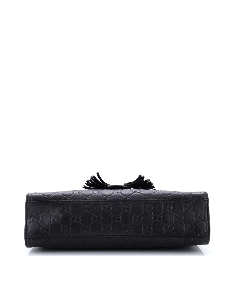 Pre-Owned Gucci Medium Emily Chain Flap Bag Guccissima Leather