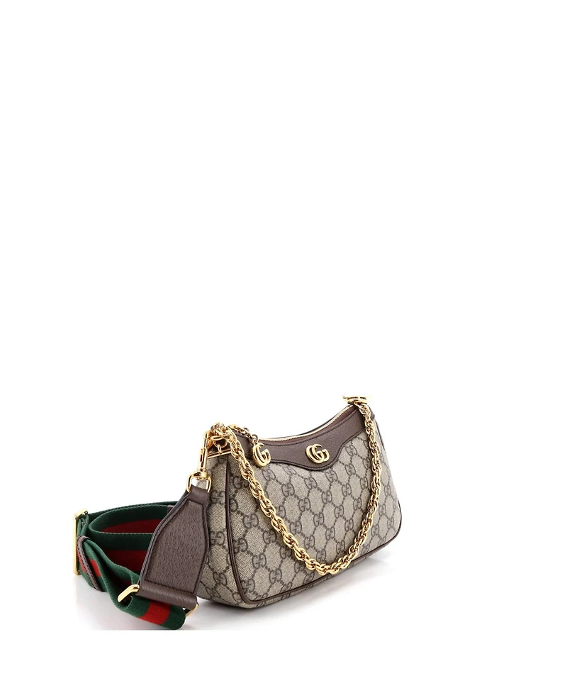Pre-Owned Gucci Small Ophidia Charm Shoulder Bag Gg Coated Canvas