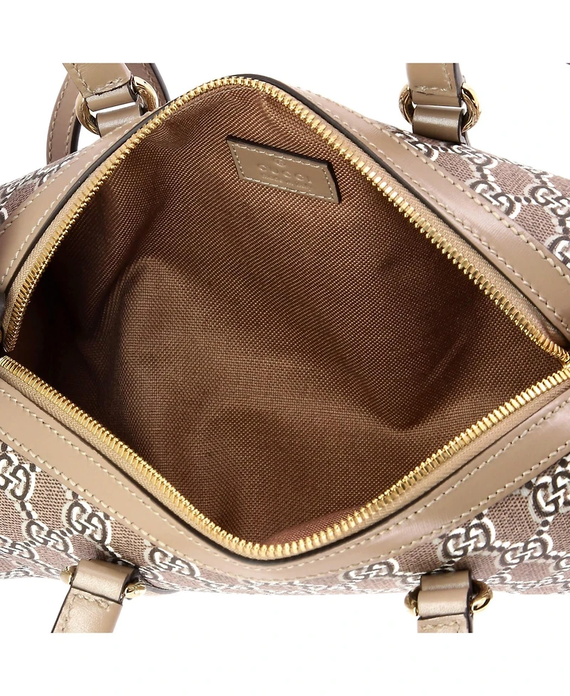 Pre-Owned Gucci Small Convertible Duffle Bag Gg Shadow Coated Canvas