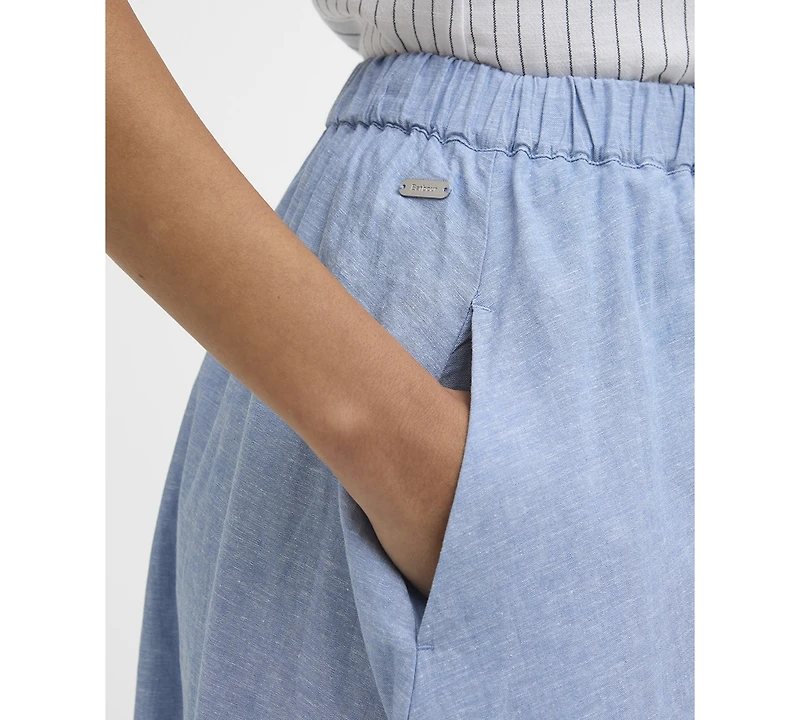 Barbour Women's Sutton Chambray Midi Skirt