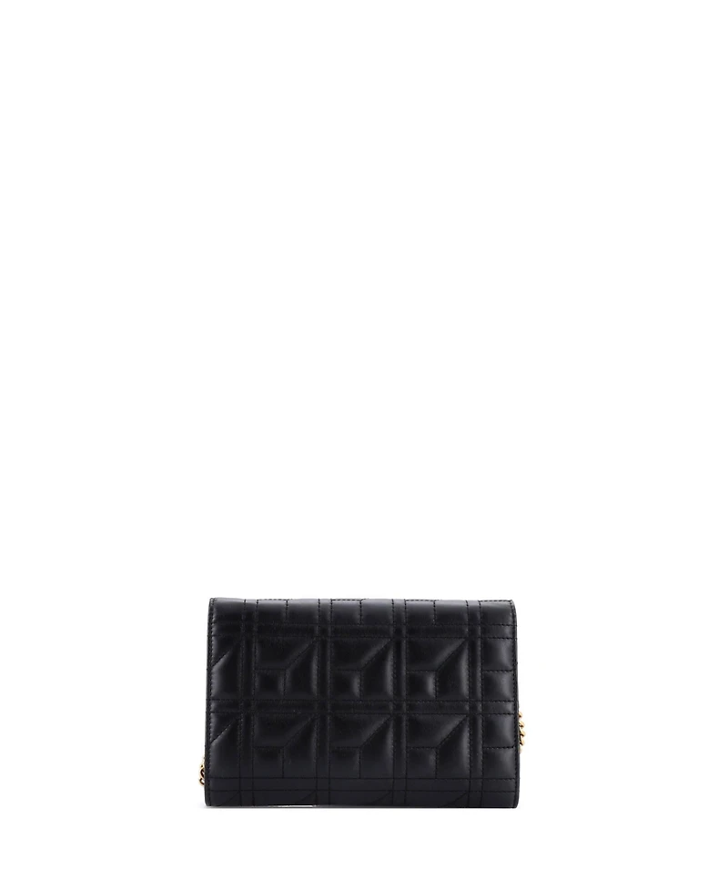 Pre-Owned Gucci Mini Pearly Gg Marmont Chain Wallet Matelasse Leather