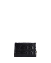 Pre-Owned Gucci Mini Pearly Gg Marmont Chain Wallet Matelasse Leather