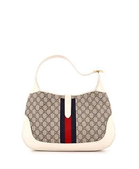 Pre-Owned Gucci Medium Jackie 1961 Hobo Gg Coated Canvas