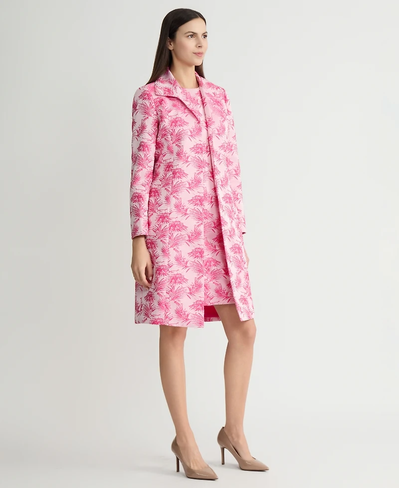 Kasper Women's Printed Open-Front Longline Jacket, Regular & Petite