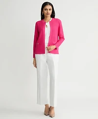 Kasper Women's Kissing-Front Cardigan