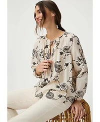 Olsen Women's Embroidered Tunic Blouse