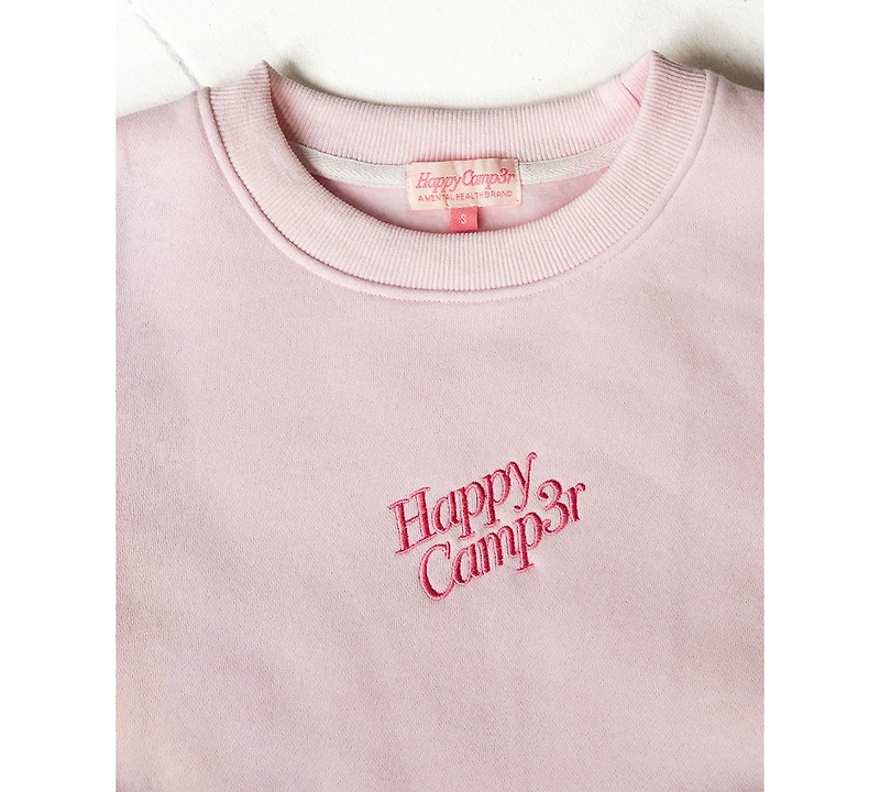 The Happy Camp3r Juniors' Travel Together Embroidered Crewneck Sweatshirt