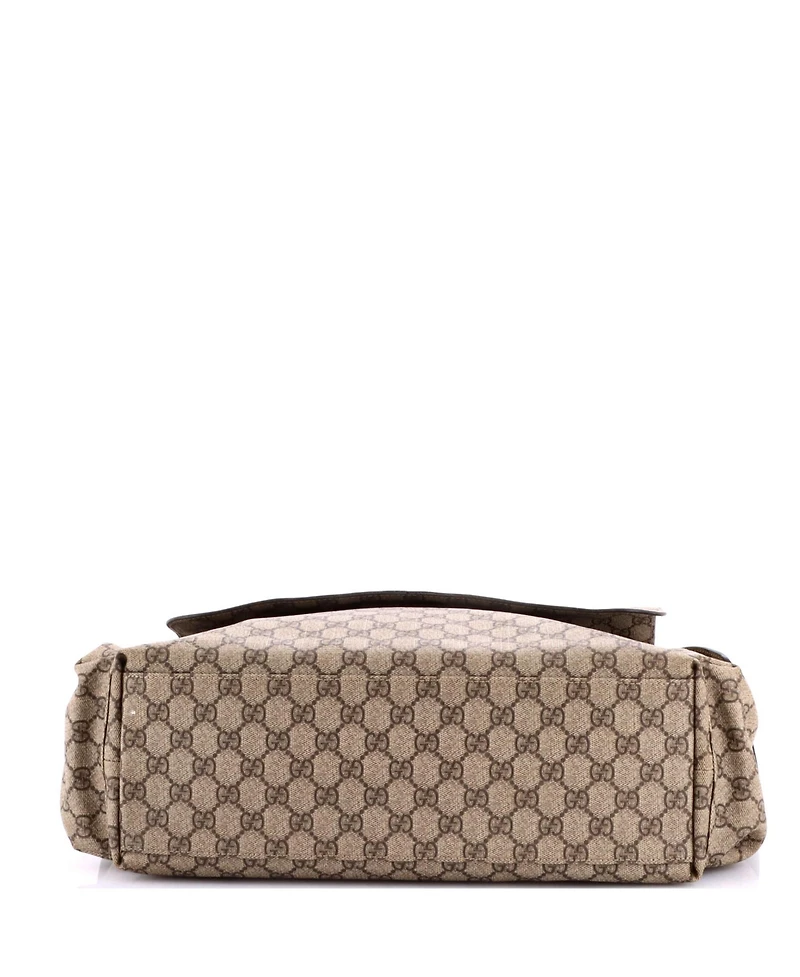 Pre-Owned Gucci Diaper Bag Gg Coated Canvas